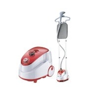 AFRA Garment Steamer With Iron Board, 1.6L, 1950w 30s Heating Time, 50mins Working Time, 32g/Mins Air output, Adjustable Telescopic Pole, 47 To 117cm Stand Height, AF-1950GSRD, 2 Year Warranty