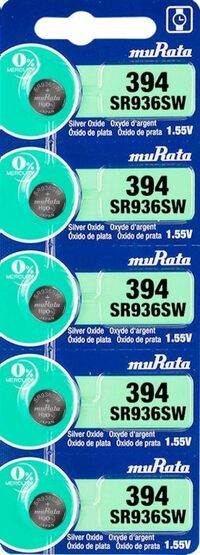 Murata SR936SW / 394 Silver Oxide 1.55V (muRata) Japan Batteries &ndash; 5 Pieces