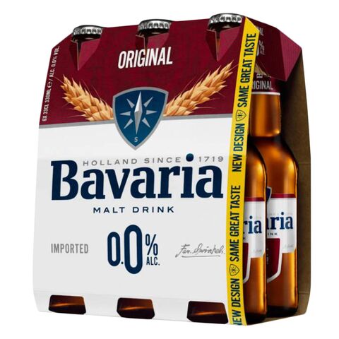 Bavaria Holland 0% Original Non-Alcoholic Malt Beer 330ml x Pack Of 6