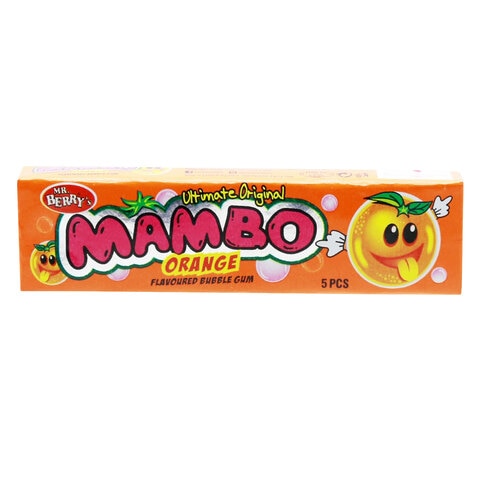 Buy Mr. Berry's Mambo Orange Bubble Gum 5 Pieces