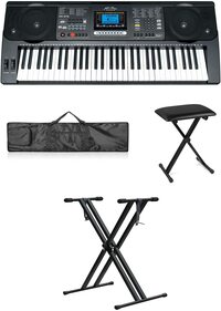 Mike Music 61 Keys Full Size Electronic Piano Keyboard Portable Musical Instrument (812 With Stand&amp; Bag&amp; Bench)