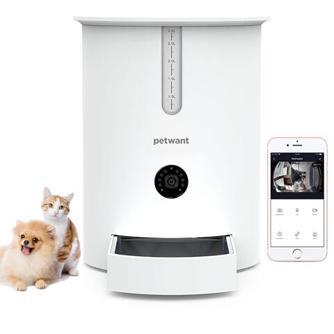 Buy  Automatic Cat Feeder with Camera, Two Way Talk, Feeding Alarm,  Night Vision Function and App Control Suitable for Dogs, Pet & Small Animals  Online - Shop Pet Supplies on Carrefour