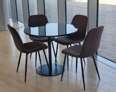 Wood and online fabric dining chairs