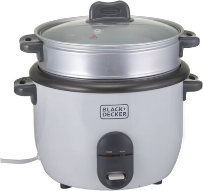 Black+Decker 1.0L Non-Stick Rice Cooker With Glass Lid - RC1050-B5 