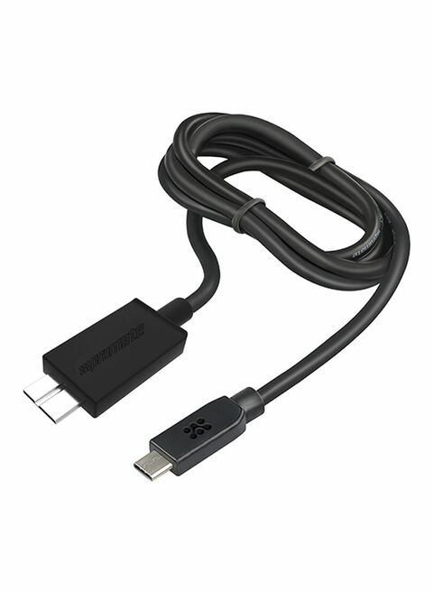 Unilink-Cmb USB Type C Male To Micro Data Cable For WD Seagate Hard Disk Drive 1متر أسود