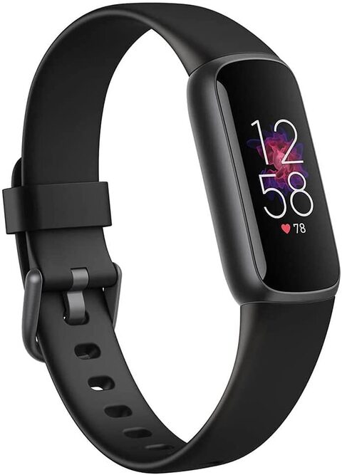 Fitbit Luxe Fitness &amp; Wellness Tracker, Black/Black Stainless Steel