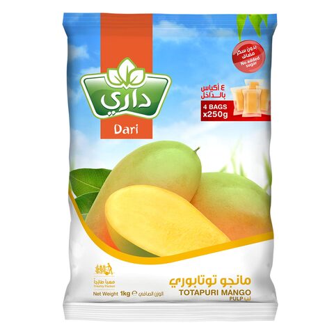 Buy Dari Frozen Totapuri Mango Pulp 1kg in Saudi Arabia