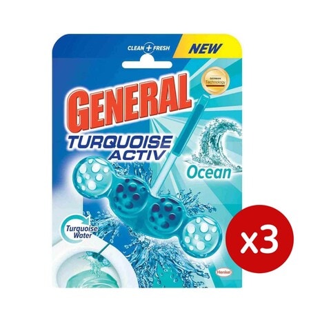 اشتري أقراص جنيرال لتنظيف المراحيض برائحة نسيم البحر - 50 جرام - 3 عبوات في مصر