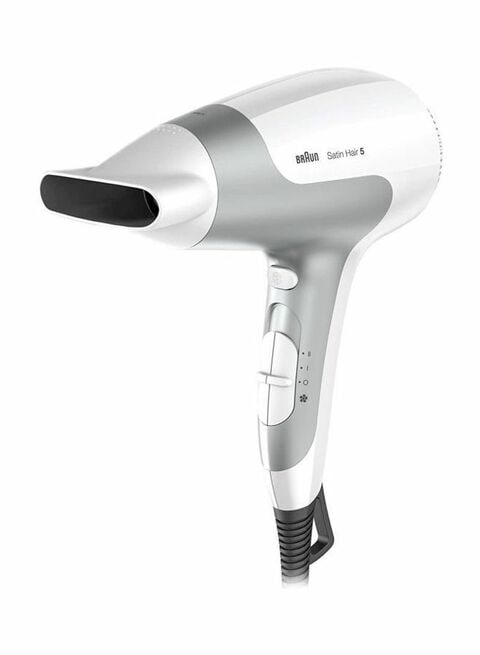 Braun - Satin Hair 5 PowerPerfection Hair Dryer With Diffuser And Ionic Function White/Grey