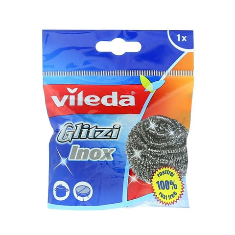 Vileda inox dish washing metallic staineless steel spiral scourer 1 piece