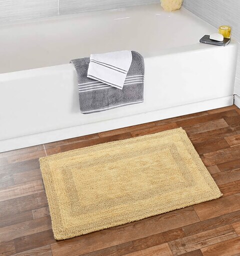 Home Style Shemtron Cotton Bath Mat Beige 50X80 cm