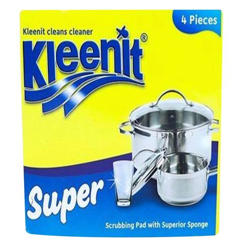 Kleenit Super Scrubbing Sponge Pad Pack of 4