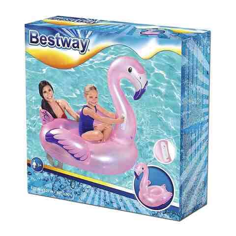 Bestway Rider Flamingo Pool Float Pink 127x127cm
