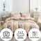 LUNA HOME King size 6 pieces Bedding Set without filler, Cream Color Flower Design