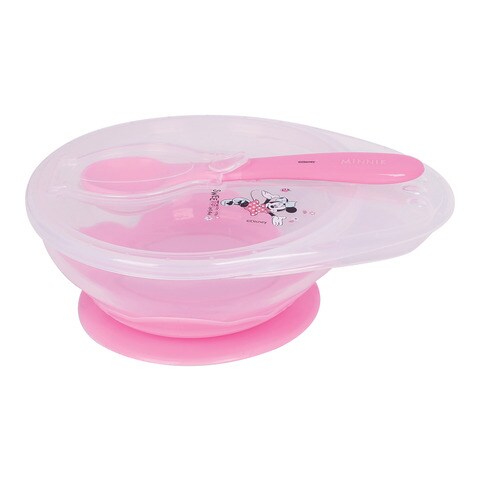 Disney Minnie Mouse Silicone Suction Bowl And Spoon Set Pink price in ...