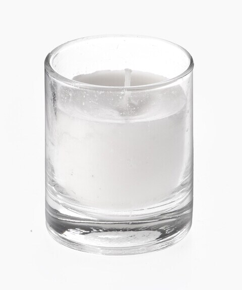White Glass Scented Candle