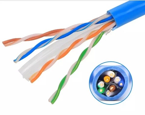Tomvision - UTP/FTP/SFTP/Outdoor/Copper, CCA LAN Network Cable Cat6 Cable, 305 Meter - Blue