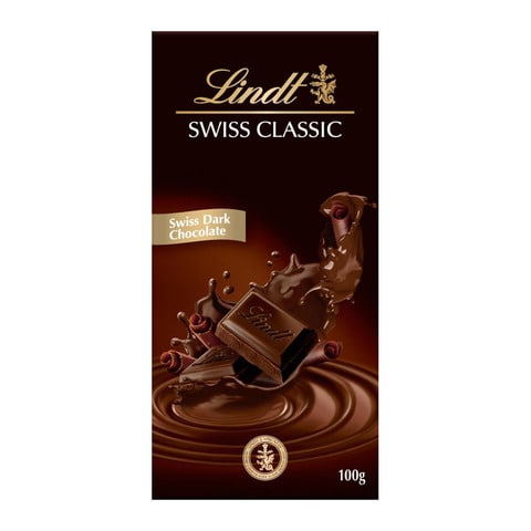 ليندت لوح شوكولاتة سويسرية داكنة كلاسيكية 100 جرام