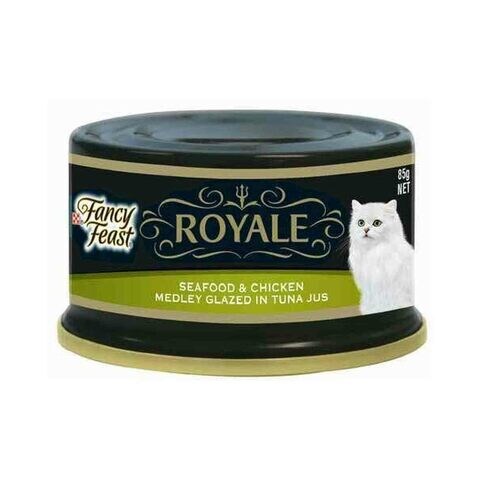 Fancy Feast Royale Seafood And Chicken In Tuna Cat Food 85g Pack of 6