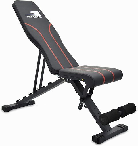FLYBIRD Adjustable Utility Weight Bench for Full Body Workout, Foldable for  Incline and Decline