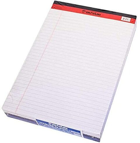 Buy Writing Pad Legal Pad A4 White 40 Sheets 10 pc Online - Shop ...