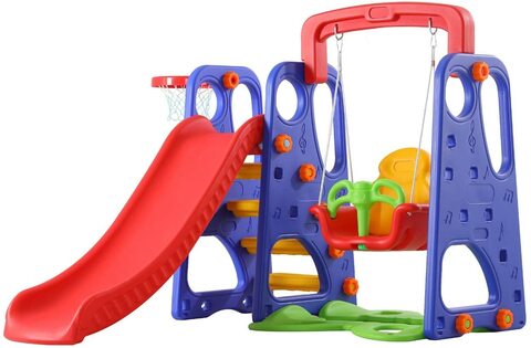 Indoor swing best sale and slide set