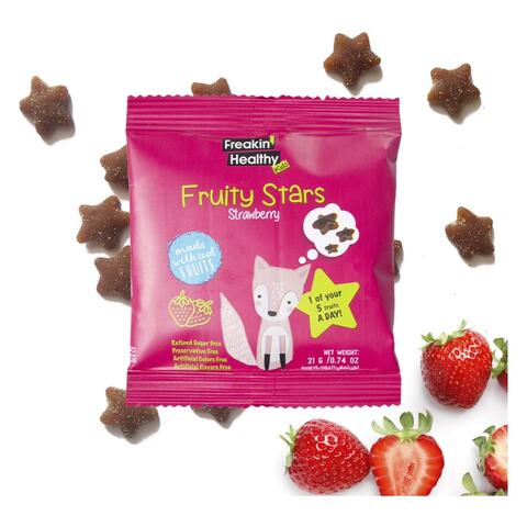 Freakin Healthy Kids Strawberry Fruity Stars Jelly 21g