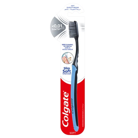 Colgate Slim Soft Charcoal Toothbrush Black