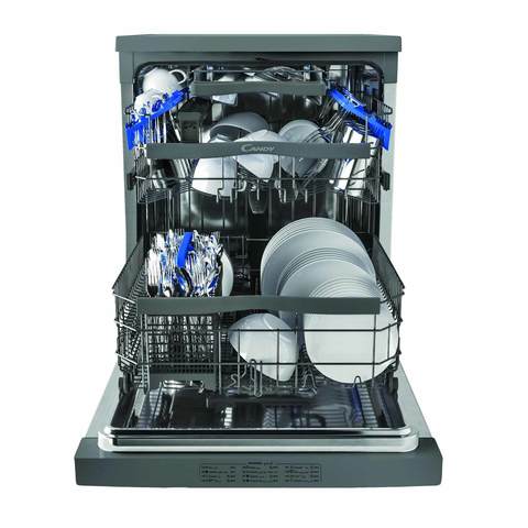 Candy Brava Dishwasher - CDPN 4S603PX-19 - 16 Place settings - Inox - 12 Programs - WiFi+BT - Zoom 39 Minutes Quick Cycle - Add Dish - 5 Digit Display