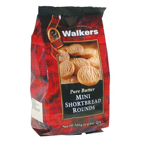 Walkers Pure Butter Mini Shortbread Rounds 125g