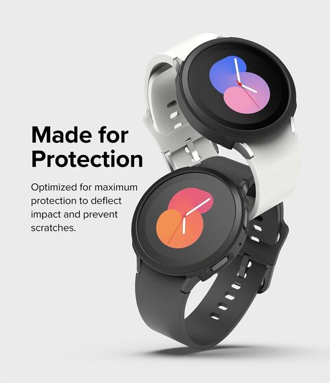 Ringke Air Sports Compatible With Samsung Galaxy Watch 5 40mm , Thin Soft Flexible Rugged TPU Raised Bezel Frame Protective Button Cover  [Designed Case for Galaxy Watch 5 40mm] - Black