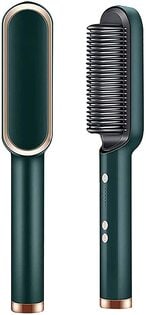 اشتري Hair Straightener Brush, 2 in 1 Hair Straightener,Professional Electric Hair Straightener Curler Anion Hair Straightening Comb,for Professional Salon at Home(Assorted colors) في الامارات