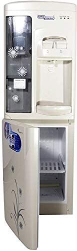 Super General Hot And Cold Water Dispenser, Water-Cooler With Cabinet And Cup-Holder, Instant-Hot-Water, 2 Taps, Sgl 1191, White/Grey, 31.2 X 32.5 X 96 Cm, 1 Year Warranty