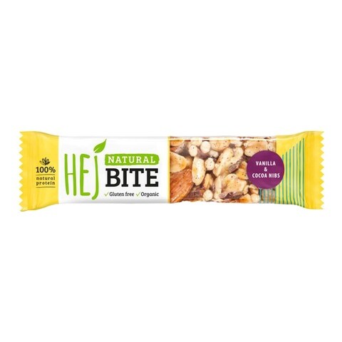 Hej Natural Bite Vanilla And Cocoa Nibs 40g
