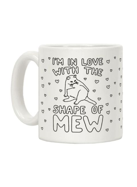 muGGyz Printed Ceramic Coffee Mug White