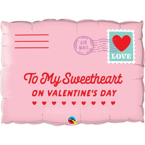 Qualatex Addressed to My Sweetheart Foil Balloon- 30 Inch Size