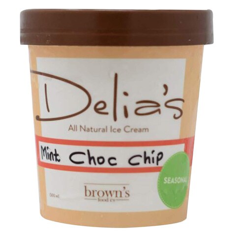 Delia&#39;s Natural Mint And Choco Ice Cream 500ml