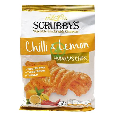 Scrubby&#39;s Hummus Chips With Chilli And Lemon 125g