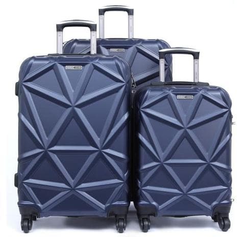 Buy Para John Pjtr3126 Matrix 3 Pcs Trolley Luggage Set Navy