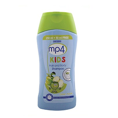 MP4 Kids Green Apple Hair And Body Shampoo 300ml