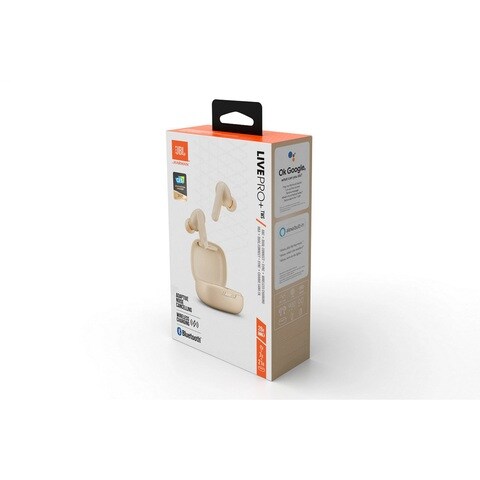 JBL Live Pro+ TWS Earbuds With Charging Case Beige