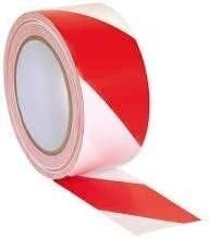 Hazard Warning Tape, 3&quot; x 100 yards Red and White Non-Adhesive Barrier Tape, Caution Safety Barricade Construction Tape for Danger/Hazardous Areas