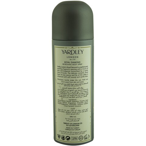 Yardley London Royal Diamond Refreshing Body Spray Green 200ml