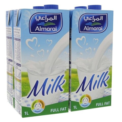 Almarai Full Fat Milk 1L x Pack of 4