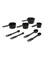 Goldedge 8-Piece Measuring Cup And Spoon Set Black 20centimeter