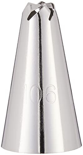 Generic Cake Decorating Icing Tip, Cupcake Piping Tip - #106 Drop Flower - Stainless Steel - 1Ct - Restaurantware