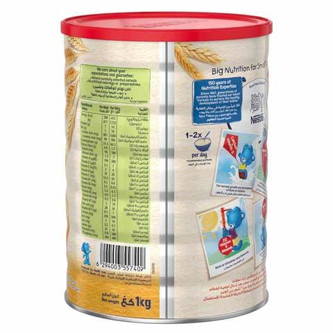 Nestl&eacute; Cerelac From 6 Months, Wheat and Fruit with Milk Infant Cereal 1kg Tin