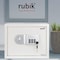 Rubik Large Safe Box A4 Documents Size for Home Office with Key and Pin Code Keypad for Cash Documents Jewelry Passports (38x30x30cm) White