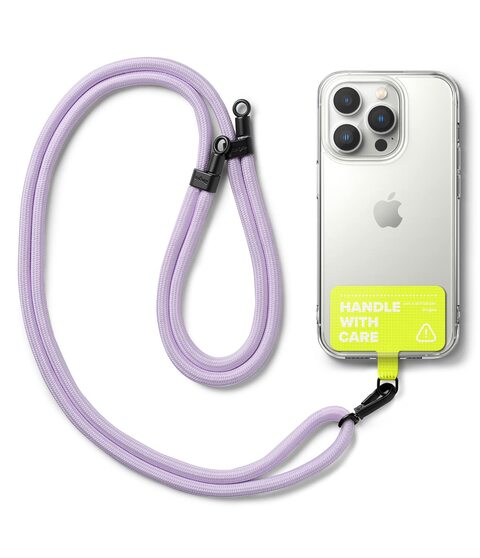 Ringke Holder Link Strap Designed For Camera Strap And Phone Strap - Purple (Tarpaulin Neon Green)