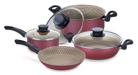 Tramontina Non-Stick Cookware Set Red Pack of 7